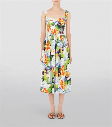 dolce gabbana floral midi dress